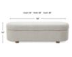 Modus Furniture Virgil Ricotta Boucle Storage Bench small image number 7