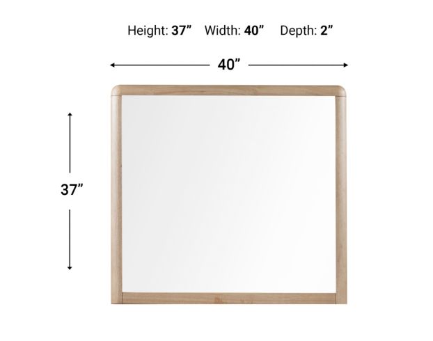 Modus Furniture Furano Ginger Ash Wood Dresser Mirror large image number 7