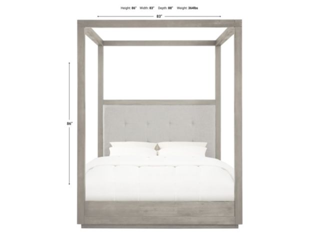 Modus Furniture Oxford Mineral King Canopy Bed large image number 8