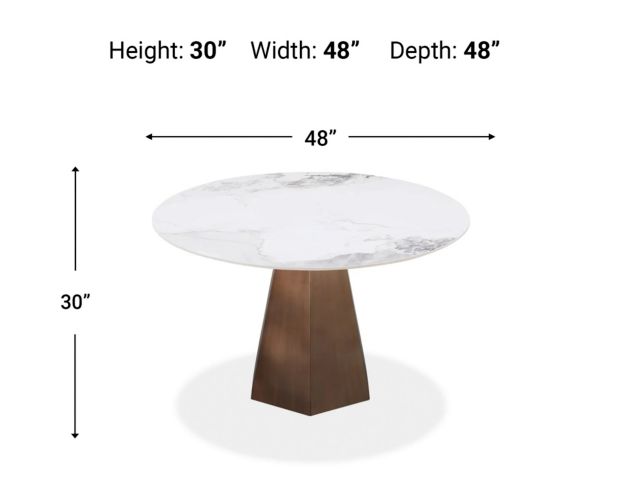 Modus Furniture Carmel Round Marble Dining Table large image number 4