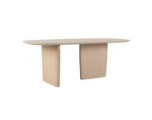 Modus Furniture Liv White Sand Oval Dining Table