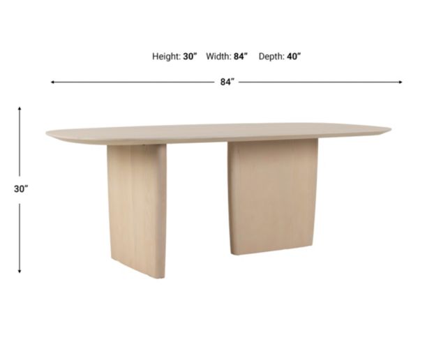 Modus Furniture Liv White Sand Oval Dining Table large image number 5