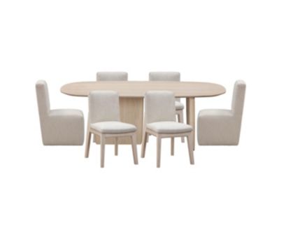 Modus Furniture Liv White Sand 7-Piece Dining Set