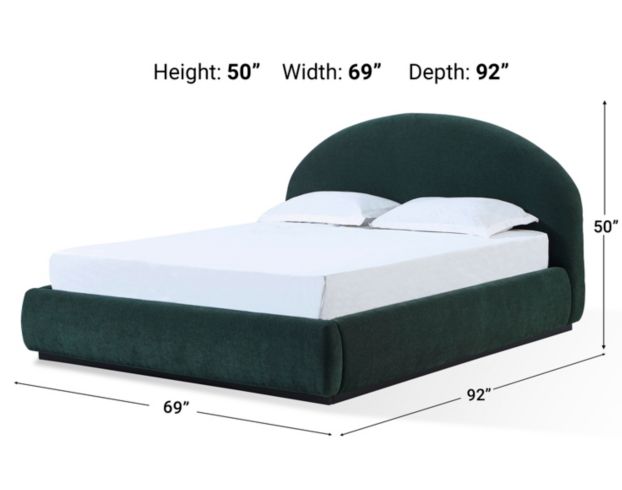 Modus Furniture Flex Emerald Chenille Queen Bed large image number 9