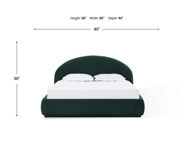 Modus Furniture Flex Emerald Chenille King Bed large image number 9