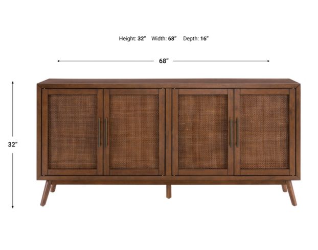 Martin Svensson Home Mid Century Modern Cinnamon 4 Door TV Stand Homemakers