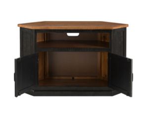 Martin Svensson Home Rustic Black 50-Inch Corner TV Stand