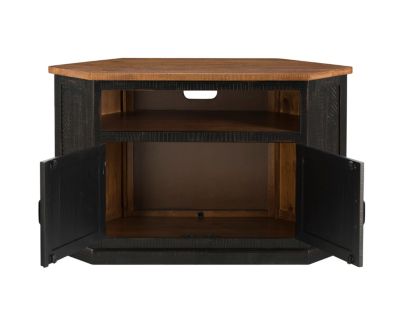 Martin Svensson Home Rustic Black 50-Inch Corner TV Stand