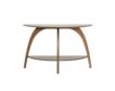 Martin Svensson Home Lax Nutmeg Brown Wood Half-Moon Sofa Table small image number 1