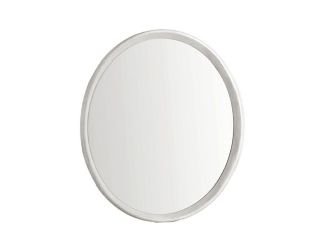 Martin Svensson Home Nirvana White Linen Round Dresser Mirror large image number 1