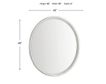 Martin Svensson Home Nirvana White Linen Round Dresser Mirror small image number 4