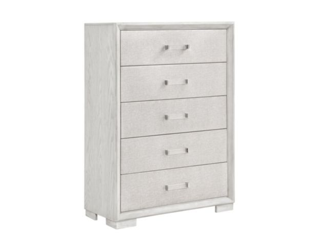 Martin Svensson Home Nirvana White Linen 5-Drawer Chest large image number 1