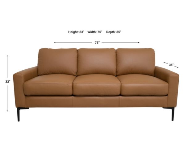 North American Leather Condo Genuine Leather Sofa large image number 7