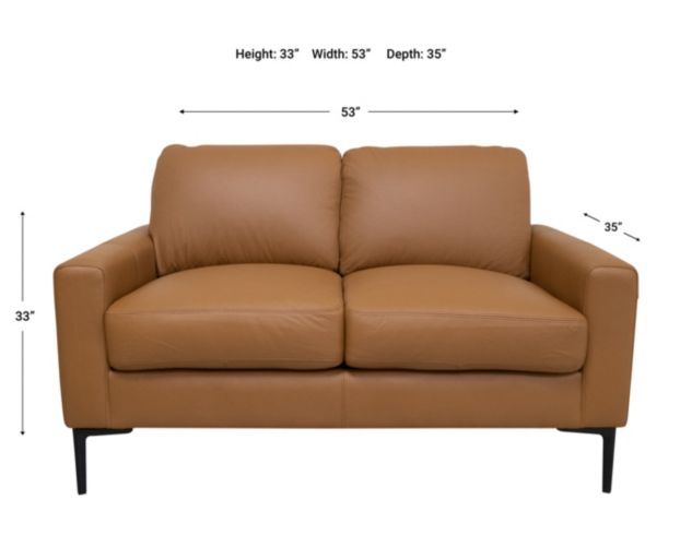 North American Leather Condo Genuine Leather Loveseat large image number 6