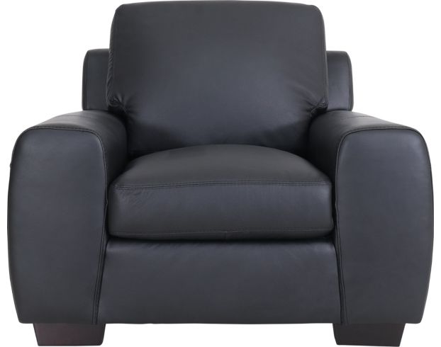 Dark grey leather online armchair