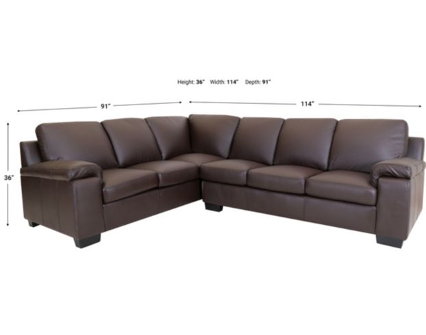 North American Leather Maxwell 100% Leather 2-Piece Sectional large image number 5