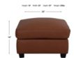 North American Leather Laguna 100% Leather Ottoman small image number 5