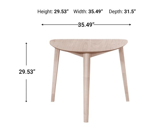 New Classic Oscar Natural Wood 3-Piece Corner Dining Set large image number 11