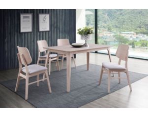 New Classic Oscar White Ash 5-Piece Dining Set