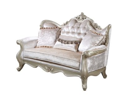 New Classic Home Furnishings Monique Pearl Silver Loveseat