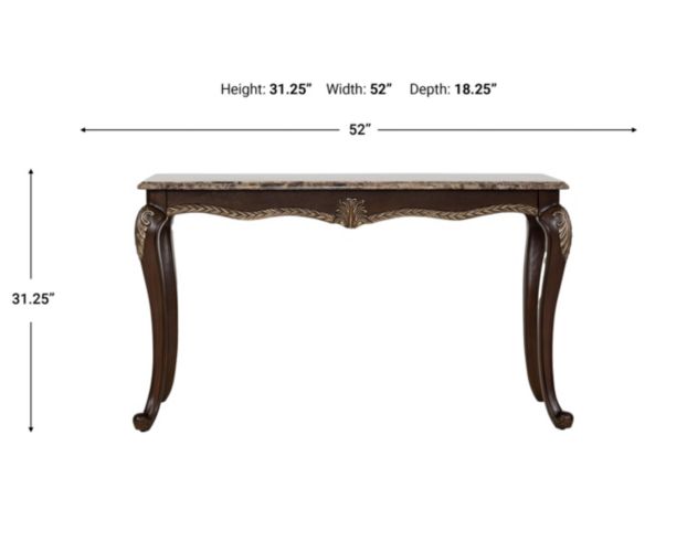 New Classic Home Furnishings Maximus Brown Sofa Table large image number 6