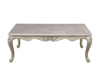 New Classic Home Furnishings Monique Pearl Silver Coffee Table