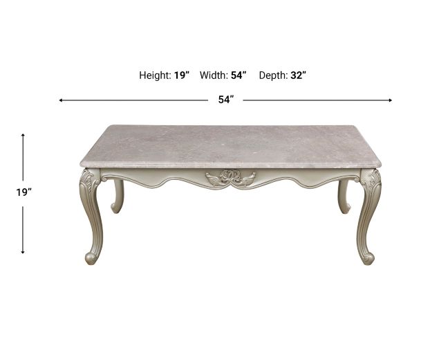 New Classic Home Furnishings Monique Pearl Silver Coffee Table large image number 5