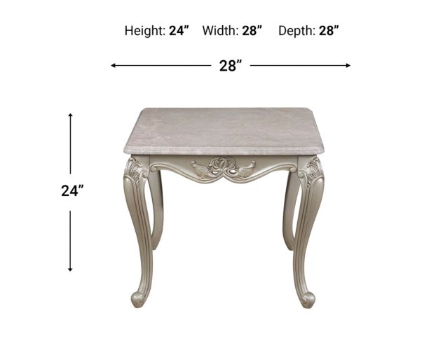 New Classic Home Furnishings Monique Pearl Silver End Table large image number 4