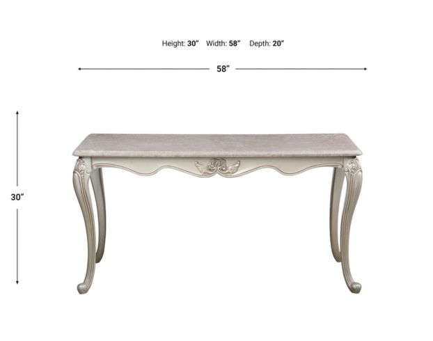 New Classic Home Furnishings Monique Pearl Silver Sofa Table large image number 5