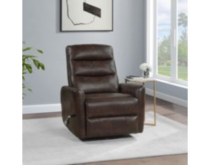 New Classic Home Furnishings Takami Brown Swivel Glider Recliner