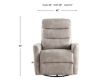 New Classic Home Furnishings Takami Gray Swivel Glider Recliner small image number 7