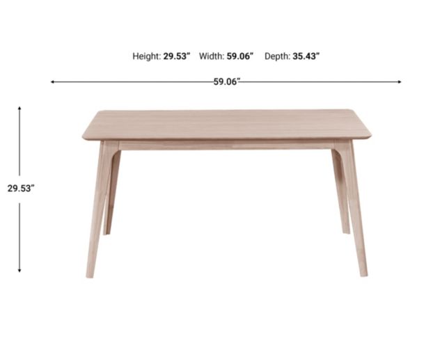 New Classic Home Furnishings Oscar Mid-Century Modern Natural Dining Table large image number 7