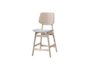 New Classic Home Furnishings Oscar Mid-Century Modern Natural Wood Counter Stool