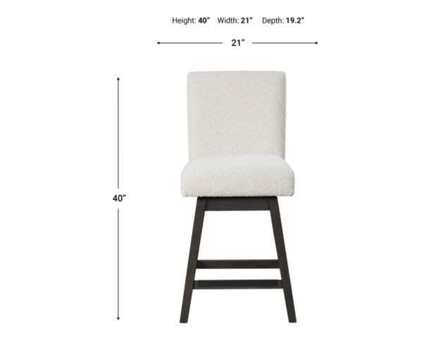 New Classic Home Furnishings High Line White Swivel Counter Stool large image number 6