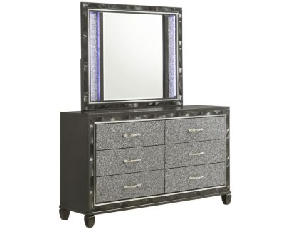 New Classic Radiance Black Dresser with Mirror