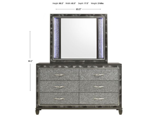 New Classic Radiance Black Dresser with Mirror large image number 5