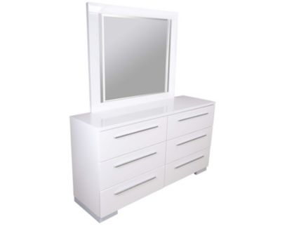 New Classic Sapphire White Dresser with Mirror