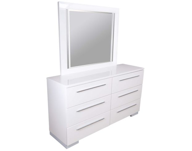 New Classic Sapphire White Dresser with Mirror large image number 1