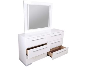 New Classic Sapphire White Dresser with Mirror