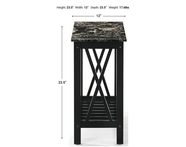 New Classic Home Furnishings Eden Black Chairside Table large image number 6