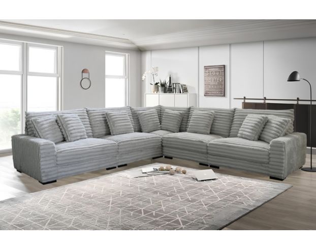 New Classic Embrace Gray 5-Piece Sectional large image number 2