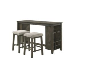 New Classic Churon Gray 3-Piece Bar Table Set