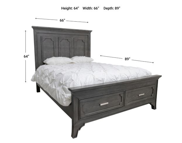 New Classic Lisbon Gray Queen Bed large image number 8