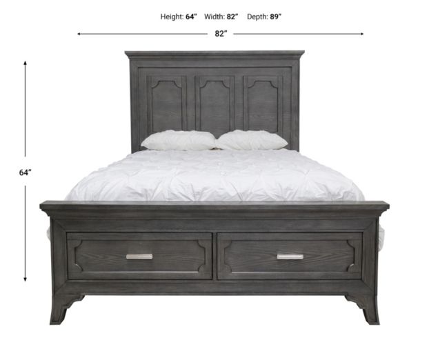 New Classic Lisbon Gray King Bed large image number 8