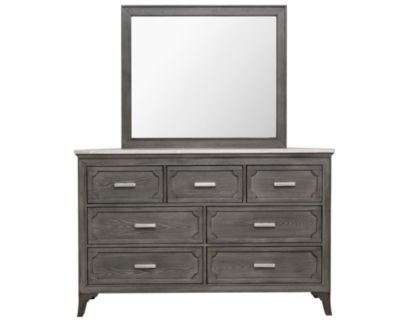 New Classic Lisbon Gray Dresser with Mirror