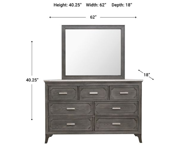 New Classic Lisbon Gray Dresser with Mirror large image number 6