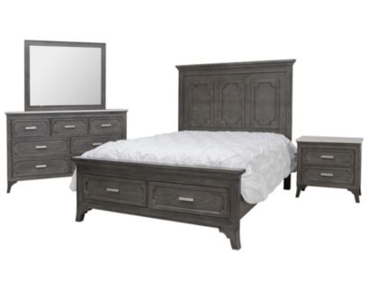 New Classic Lisbon Gray 4-Piece King Bedroom Set