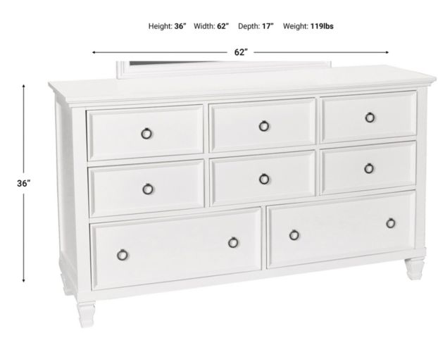New Classic Tamarack White Dresser large image number 5