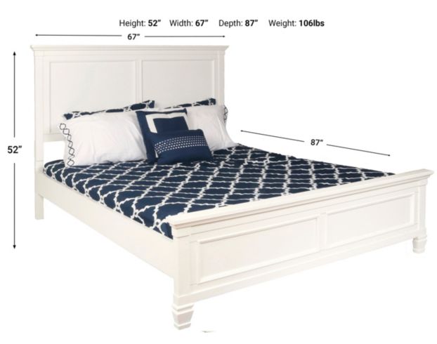 New Classic Tamarack White Queen Bed large image number 5