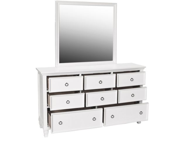 New Classic Tamarack White Dresser with Mirror large image number 3